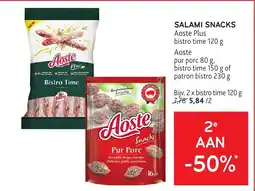 CenB Aoste plus salami snacks aanbieding