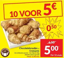 Intermarché Chocoladebroodjes of Croissants aanbieding