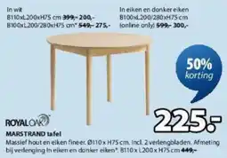 Jysk Royal Oak Marstrand Tafel aanbieding
