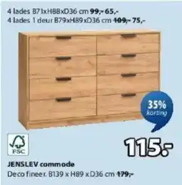 Jysk Jenslev Commode aanbieding