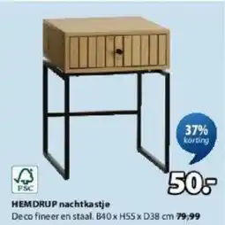 Jysk Hemdrup Nachtkastje aanbieding