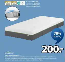 Jysk Dreamzone Gold S60 springmatras aanbieding