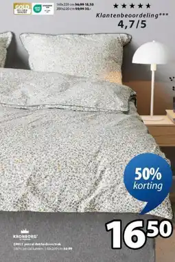Jysk Emily Percal Dekbedovertrek aanbieding