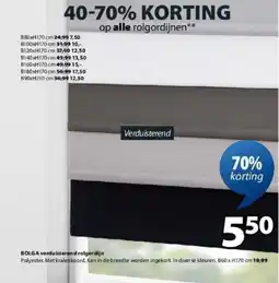 Jysk Bolga verduisterend rolgordijn aanbieding