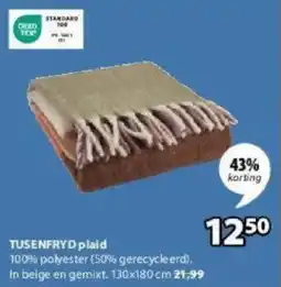 Jysk Tusenfryd Plaid aanbieding