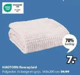 Jysk Hagtorn Fleeceplaid aanbieding