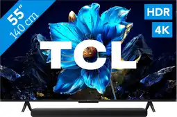 Coolblue TCL 55 QLED P71K 4K (2025) + TCL S45H 2.0 Soundbar aanbieding