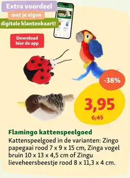 Maxi Zoo Flamingo kattenspeelgoed aanbieding