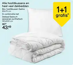 Leen Bakker Alle hoofdkussens en heel veel dekbedden aanbieding