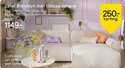 Leen Bakker Zetel Brooklyn met chaise longue aanbieding