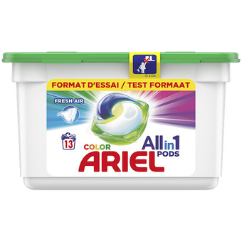 Action Ariel 3-in-1 wasmiddelcapsules Fresh Air aanbieding