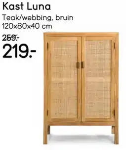 Leen Bakker Kast Luna aanbieding