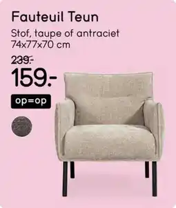 Leen Bakker Fauteuil Teun aanbieding