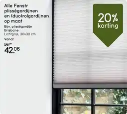 Leen Bakker Alle Fenstr plisségordijnen en duo rolgordijnen op maat aanbieding