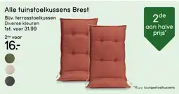 Leen Bakker Alle tuinstoelkussens Brest aanbieding