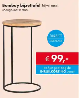 Bombay bijzettafel