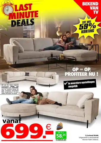 Seats and Sofas 2,5-eiland PEARL aanbieding