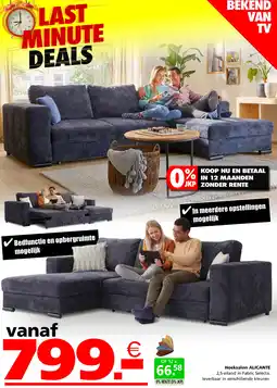 Seats and Sofas Hoeksalon ALICANTE aanbieding