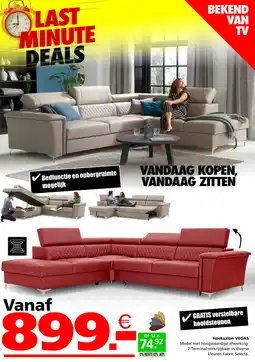 Seats and Sofas Hoeksalon vegas aanbieding