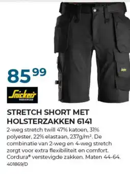 Meno Pro Stretch short met holsterzakken 6141 aanbieding