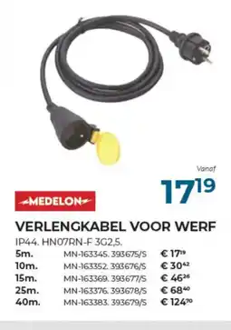 Meno Pro Verlengkabel voor werf aanbieding