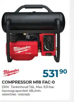 Meno Pro COMPRESSOR M18 FAC-0 aanbieding