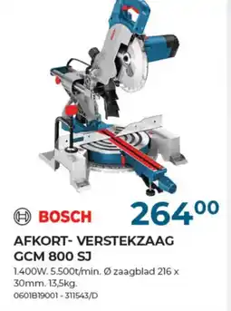 Meno Pro BOSCH AFKORT VERSTEKZAAG GCM 800 SJ aanbieding