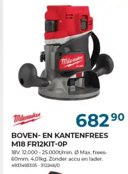 Meno Pro BOVEN EN KANTENFREES M18 FR12KIT-OP aanbieding