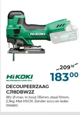 Meno Pro HiKOKI DECOUPEERZAAG CJ18DBW2Z aanbieding