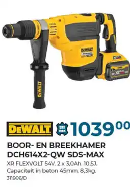 Meno Pro BOOR EN BREEKHAMER DCH614X2-QW SDS-MAX aanbieding