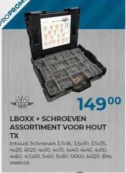 Meno Pro LBOXX + SCHROEVEN ASSORTIMENT VOOR HOUT TX aanbieding