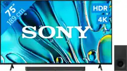 Coolblue Sony Bravia 3 75 4K Led (2025) + Sony HT-S400 aanbieding