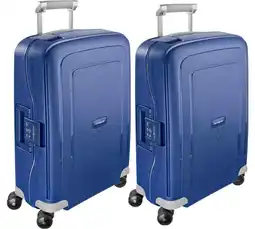 Coolblue Samsonite S'Cure Valise à 4 Roulettes 55 cm Dark Blue Set de 2 Valises aanbieding