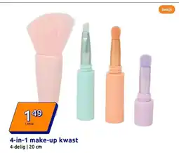 Action 4-in-1 make-up kwast aanbieding