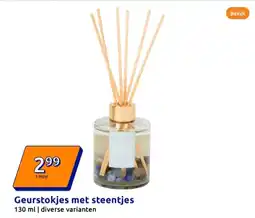 Action Geurstokjes met steentjes aanbieding