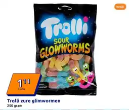 Action Trolli zure glimwormen aanbieding