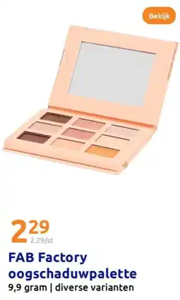 Action FAB Factory oogschaduwpalette aanbieding