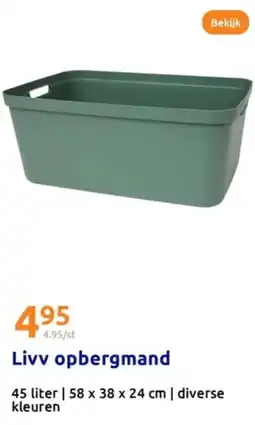 Action Livv opbergmand aanbieding