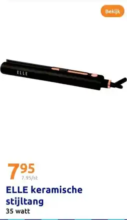 Action ELLE keramische stijltang aanbieding