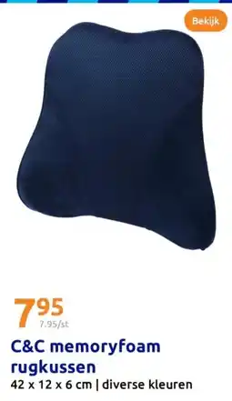 Action C&C memoryfoam rugkussen aanbieding