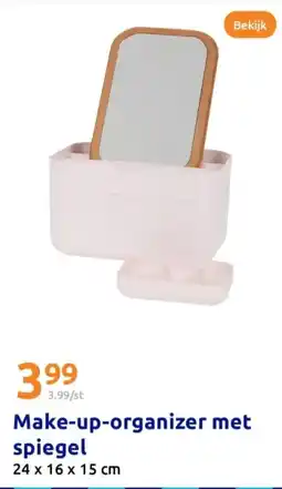 Action Make-up-organizer met spiegel aanbieding