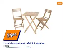 Action Luxe bistroset met tafel & 2 stoelen aanbieding