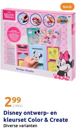 Action Disney ontwerp- en kleurset Color & Create aanbieding