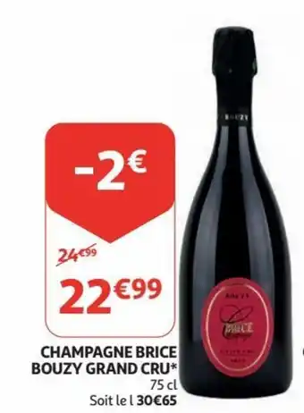 Auchan Champagne brice bouzy grand cru 75cl aanbieding
