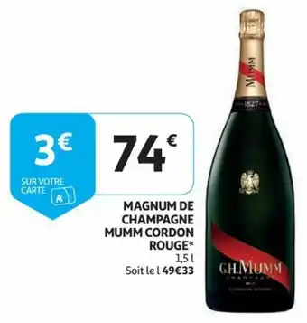 Auchan Magnum de champagne mumm cordon rouge aanbieding