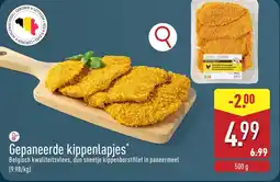 ALDI Gepaneerde kippenlapjes aanbieding
