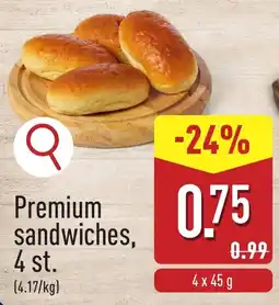 ALDI Premium sandwiches aanbieding