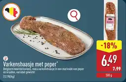 ALDI Varkenshaasje met peper aanbieding
