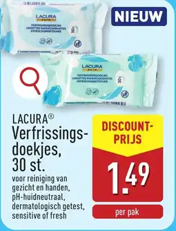 ALDI Lacura Verfrissingsdoekjes aanbieding