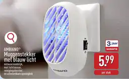 ALDI Ambiano Muggenstekker met blauw licht aanbieding